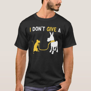 Camiseta rato caminhando burro não dou a ratos 2