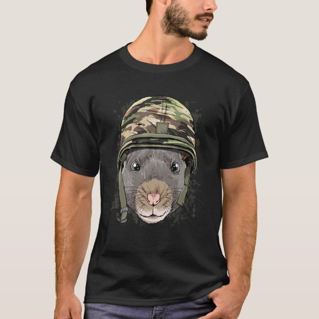 Camiseta Rato Camundongo Soldado Militar Veteranos Dia Camu (Frente)