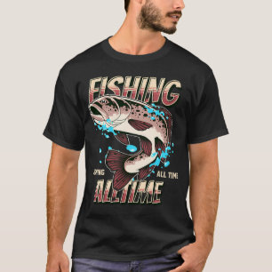 Camiseta Rato Caprichoso Pescando em uma Janga de Folha Aqu