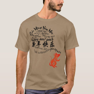 Camiseta Rato chinês internacional Ano Novo 2020 Homens Te