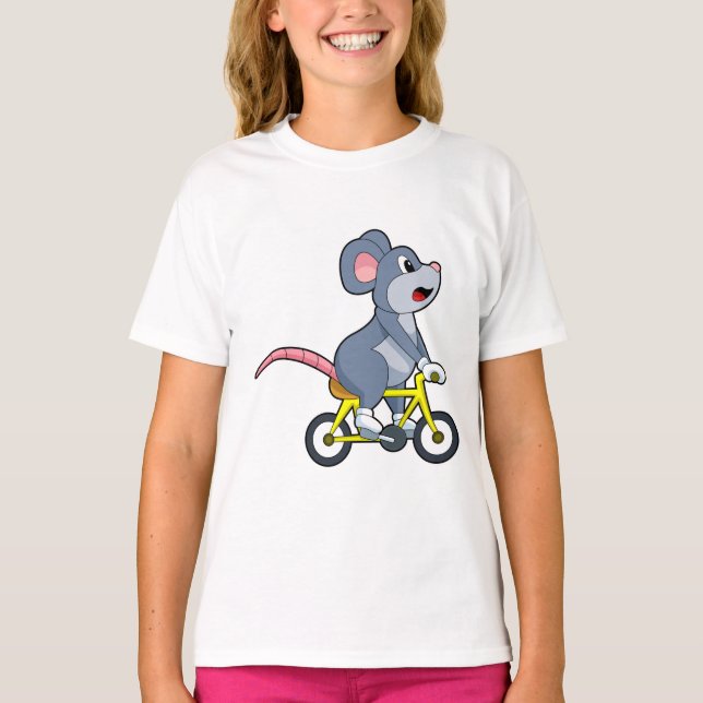 Camiseta Rato com Bicicleta (Frente)