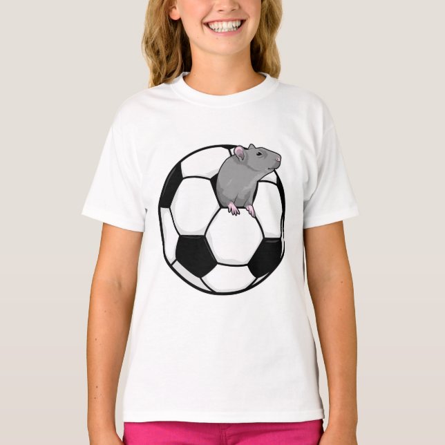 Camiseta Rato com bola de futebol (Frente)