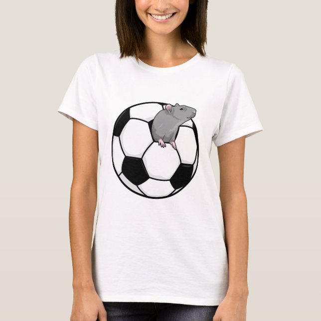 Camiseta Rato com bola de futebol (Frente)