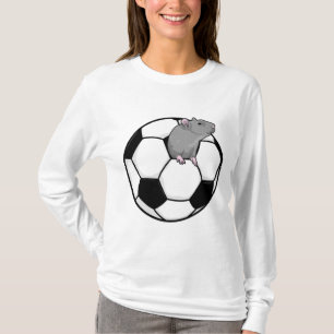 Camiseta Rato com bola de futebol