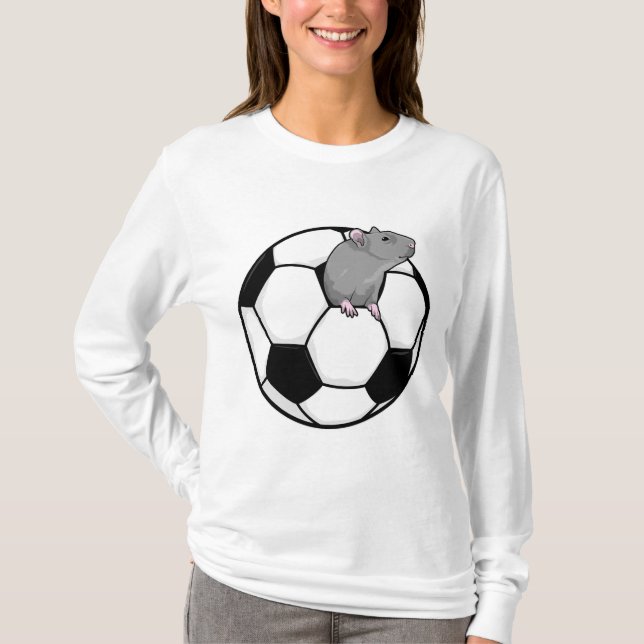 Camiseta Rato com bola de futebol (Frente)