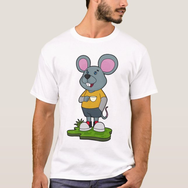 Camiseta Rato com copo de café (Frente)