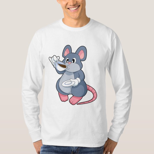 Camiseta Rato com Taça de Café (Frente)