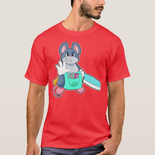 Camiseta Rato como cabeceira com pente de tesoura