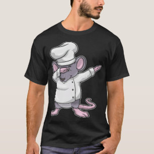 Camiseta Rato como cozinheiro com chapéu de Chefs em cozinh