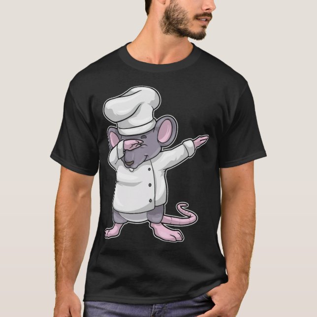 Camiseta Rato como cozinheiro com chapéu de Chefs em cozinh (Frente)