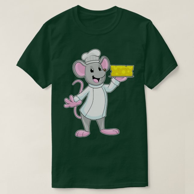 Camiseta Rato como cozinheiro com queijo (Frente do Design)