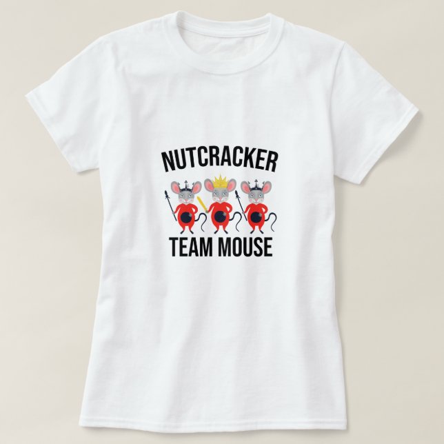 Camiseta Rato da Equipe Nutcracker, Nutcracker de Natal (Frente do Design)