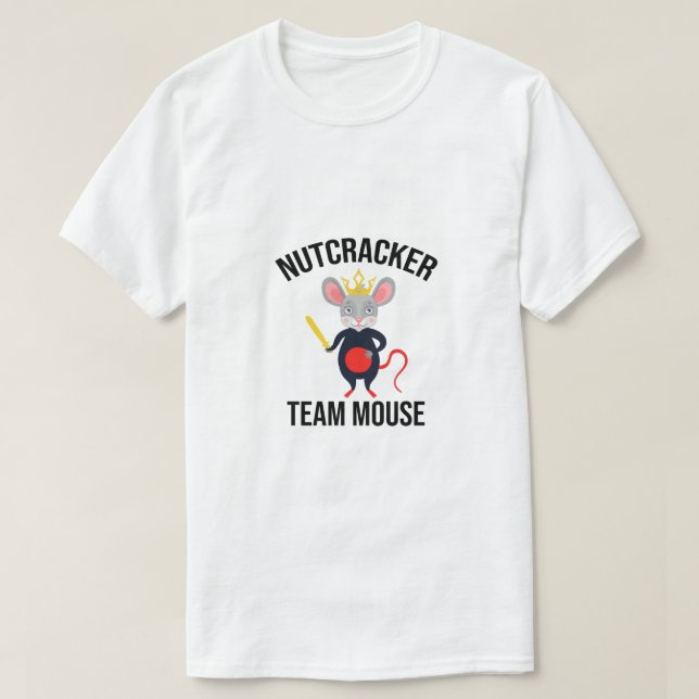 Camiseta Rato da Equipe Nutcracker, Nutcracker de Natal eng (Frente do Design)