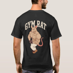 Camiseta Rato de Academia Engraçado Treino de Academia Rato