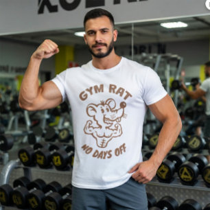 Camiseta Rato de Academia - Roupa de Treino de Corpo Engraç