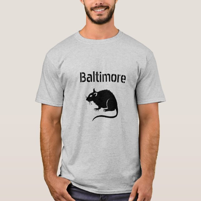 Camiseta RATO de Baltimore --- NEGÓCIO com ele! (Frente)