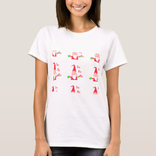 Camiseta Rato de Cartoon Engraçado Papais noeis Ho Ho Ho T-