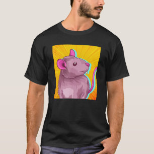 Camiseta Rato-De-Corte Rodent Animal Pet Retro Rato