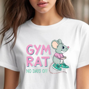 Camiseta Rato de Gym Rat - Cartoon de Malhação engraçado pa