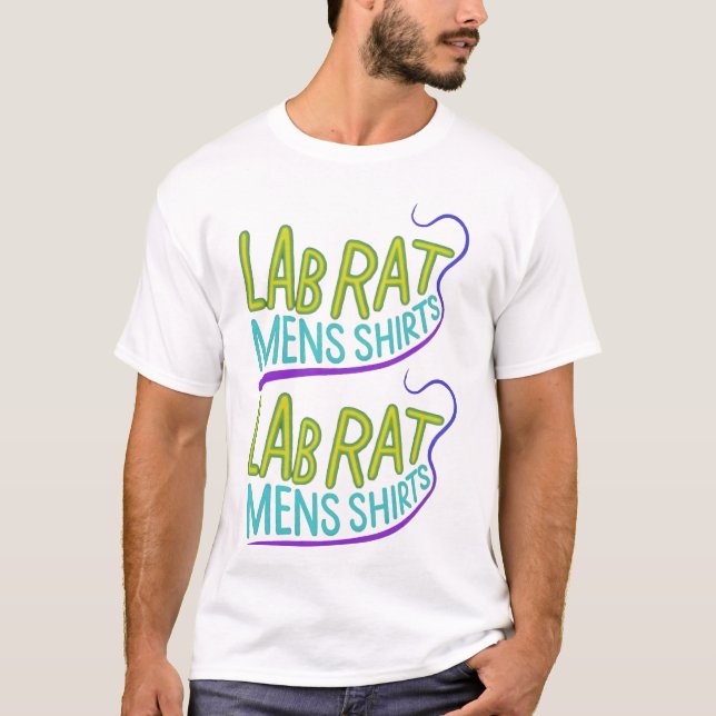 Camiseta rato de laboratório significa camiseta, rato de la (Frente)