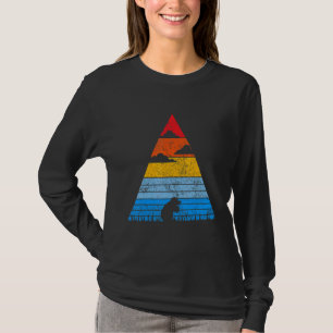 Camiseta Rato de Mole Sunset Silhuette Retro Mouse Destruíd