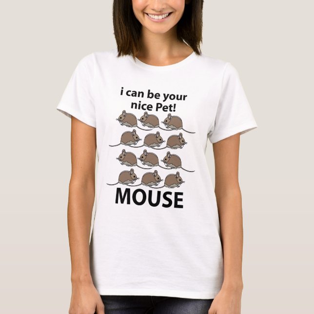 Camiseta Rato De Mouse Posso Ser Seu Rato De Pet (Frente)