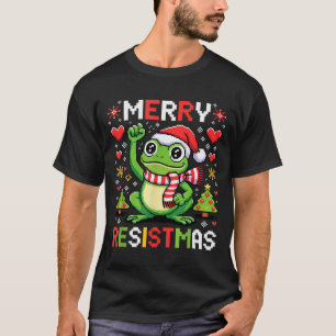 Camiseta Rato de Natal político engraçado Merry Resistmas 2
