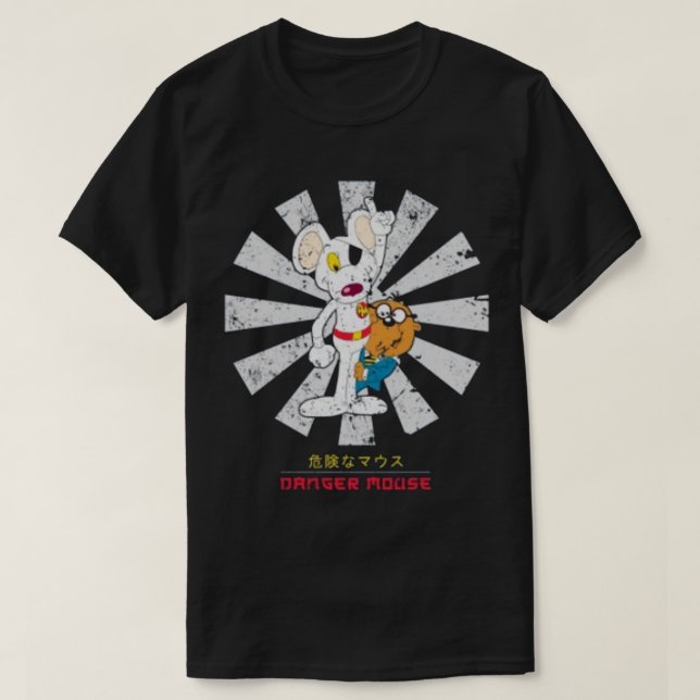 Camiseta Rato de Perigo Retroativo Japonês (Frente do Design)