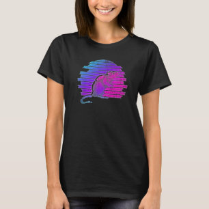 Camiseta Rato de Proprietário de Animais Pet Retro 90s Rato
