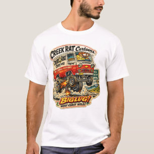 Camiseta Rato do Creek CreekRat Co. Logotipo de desenho