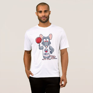Camiseta Rato do Gym do basquetebol do treinador P - branco
