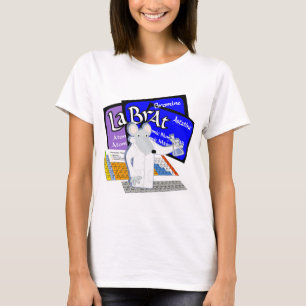 Camiseta Rato do laboratório soletrado com elementos da