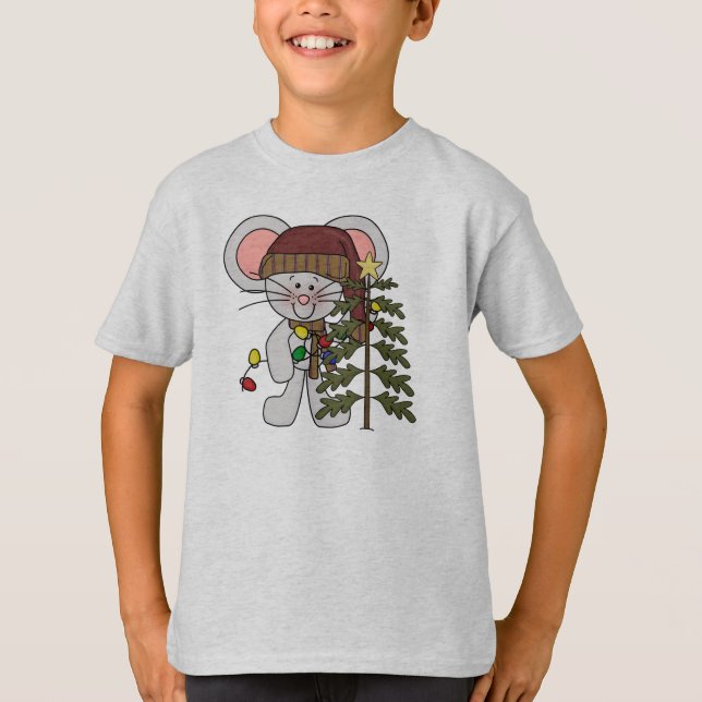 Camiseta Rato do Natal que decora a árvore (Frente)