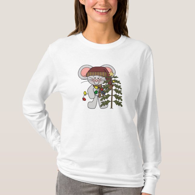 Camiseta Rato do Natal que decora a árvore (Frente)