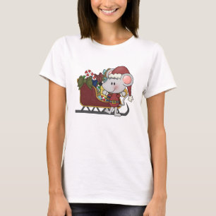 Camiseta Rato do papai noel com trenó