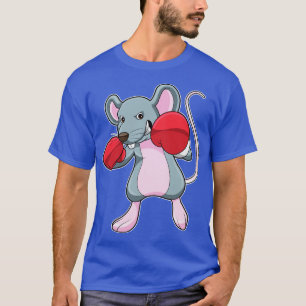Camiseta Rato em boxe com luvas de boxe