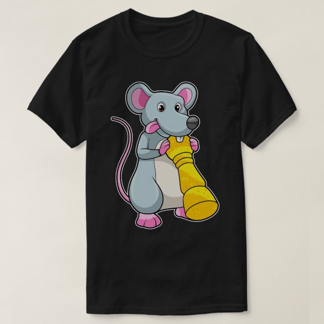 Camiseta Rato em Xadrez com Peão (Frente do Design)