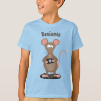 Rato engraçado com ilustração de desenho animado c
