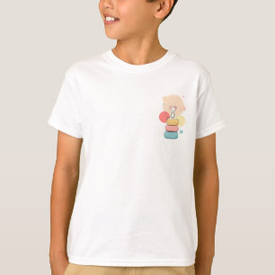 Camiseta Rato Fofo em Pilha de Macarons Infantil