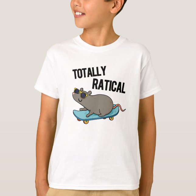 Camiseta Rato Funny Rat Pun Totalmente Ratical (Frente)
