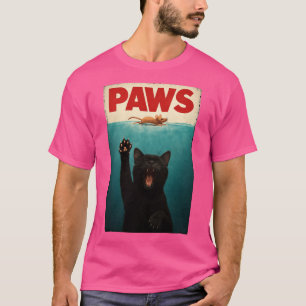Camiseta Rato Humorístico de Gato Paródico PWS, caçando o R