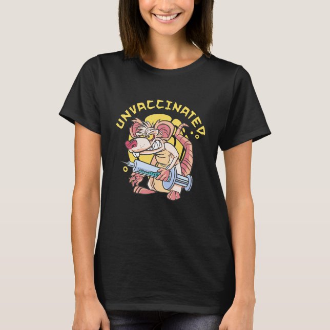 Camiseta Rato Laboratorial Sem Mascaramento Vacinas Obrigat (Frente)