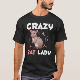 Camiseta Rato Louco Mulheres Animais De Companhia Rodent Ra