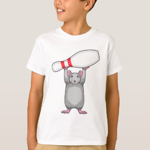 Camiseta Rato na Boliche com pino de Boliche