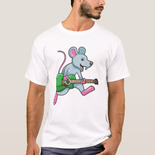 Camiseta Rato na Música com Violão