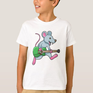 Camiseta Rato na Música com Violão