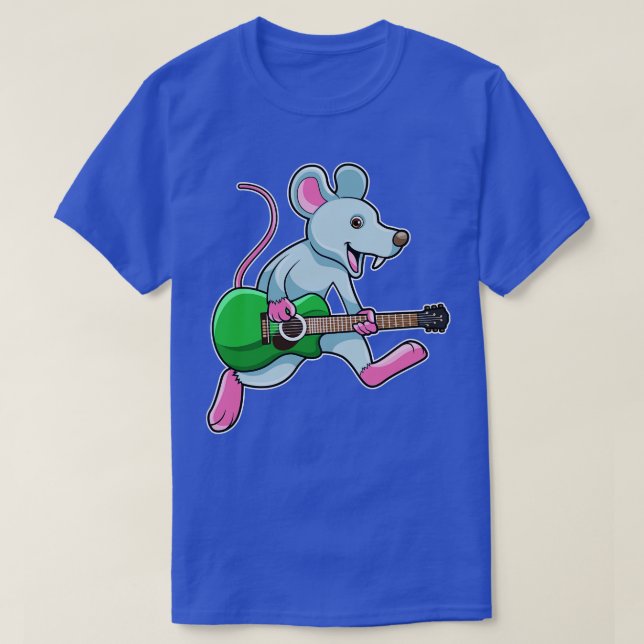 Camiseta Rato na Música com Violão (Frente do Design)