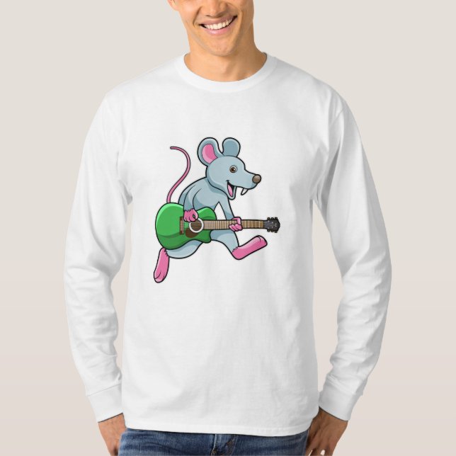 Camiseta Rato na Música com Violão (Frente)
