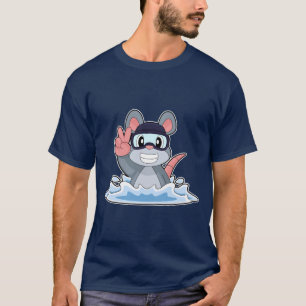 Camiseta Rato Natação Óculos de natação Verão