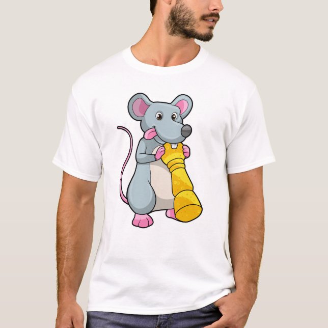 Camiseta Rato no xadrez com peão de xadrez (Frente)